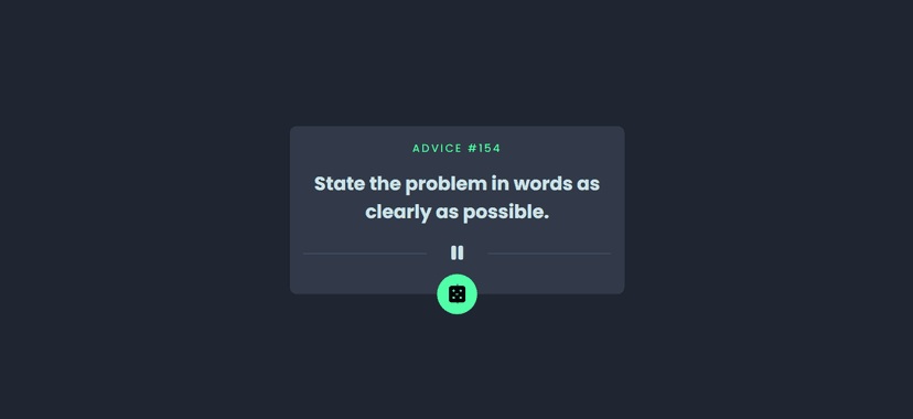 Random Advice Generator